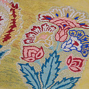 黄色地洋花文様袋帯 質感・風合