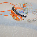 鈴文様刺繍紋織袋帯 前柄