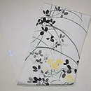 白地萩になでしこ文様名古屋帯 帯裏