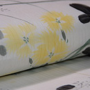 白地萩になでしこ文様名古屋帯 質感・風合