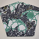 蛇籠に秋草の染め名古屋帯 帯裏