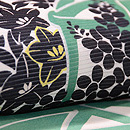 蛇籠に秋草の染め名古屋帯 質感・風合