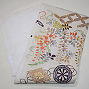 江戸期帷子崩し藤に車文様名古屋帯 帯裏