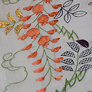 江戸期帷子崩し藤に車文様名古屋帯 質感・風合