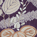 間垣に萩の図絽名古屋帯 質感・風合