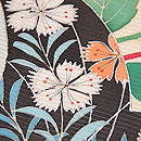 黒地扇面にお花尽くし絽の名古屋帯　質感・風合