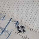 上布切り継ぎの名古屋帯　質感・風合