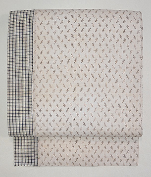 上布切り継ぎの名古屋帯