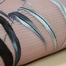 うちわ文様絽の刺繍名古屋帯　質感・風合