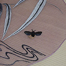 うちわ文様絽の刺繍名古屋帯　質感・風合