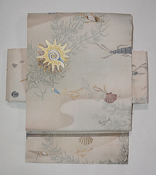 白地貝尽くし絽の付帯