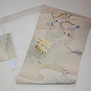 白地貝尽くし絽の付帯　帯裏