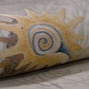 白地貝尽くし絽の付帯　質感・風合