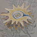 白地貝尽くし絽の付帯　質感・風合