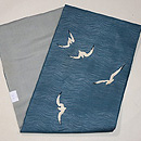 カモメの刺繍紗の名古屋帯　帯裏