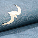 カモメの刺繍紗の名古屋帯　質感・風合