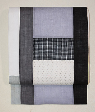 上布切り継ぎの名古屋帯