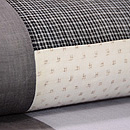 上布切り継ぎの名古屋帯　質感・風合