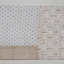 上布切り継ぎの名古屋帯　前柄