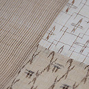 上布切り継ぎの名古屋帯　質感・風合