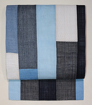 上布切り継ぎの名古屋帯