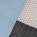 上布切り継ぎの名古屋帯　質感・風合