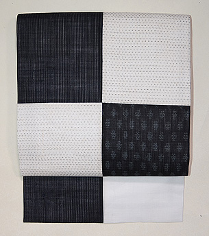 上布切り継ぎの名古屋帯