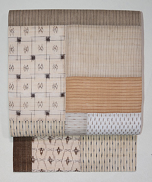 上布切り継ぎの名古屋帯