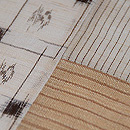 上布切り継ぎの名古屋帯　質感・風合