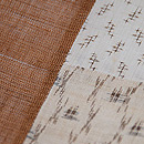 上布切り継ぎの名古屋帯　質感・風合