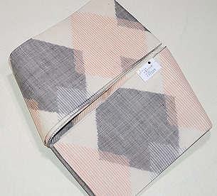 繋ぎ菱形紋麻の半幅帯