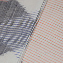 繋ぎ菱形紋麻の半幅帯　質感・風合