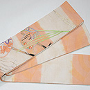 刺繍の半幅帯　質感・風合