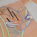 刺繍の半幅帯　質感・風合