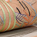 刺繍の半幅帯　質感・風合