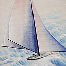 ヨットの名古屋帯　質感・風合