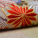 菊の花束文様袋帯　質感・風合