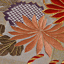 菊の花束文様袋帯　質感・風合