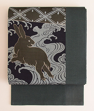 波ウサギの剥ぎ名古屋帯