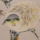 巣ごもりメジロの名古屋帯　質感・風合