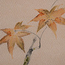 巣ごもりメジロの名古屋帯　質感・風合