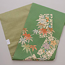 短冊に秋の花尽くし文様名古屋帯　帯裏