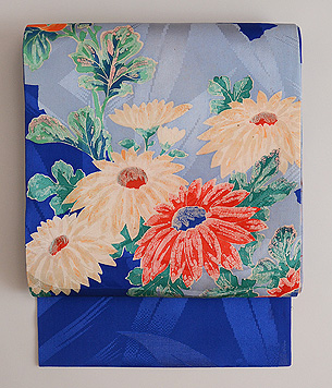 菊の染め名古屋帯