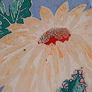 菊の染め名古屋帯　質感・風合