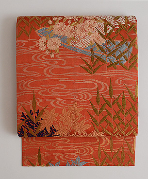 花筏の唐織名古屋帯