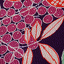 縮緬地南天文様名古屋帯　質感・風合