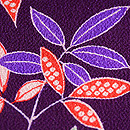 縮緬地南天文様名古屋帯　質感・風合