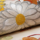 白菊文様袋帯　質感・風合