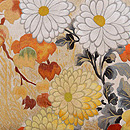 黄菊文様袋帯　前柄