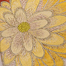 黄菊文様袋帯　質感・風合